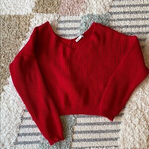 Dex Scarlet Textured Knit Top